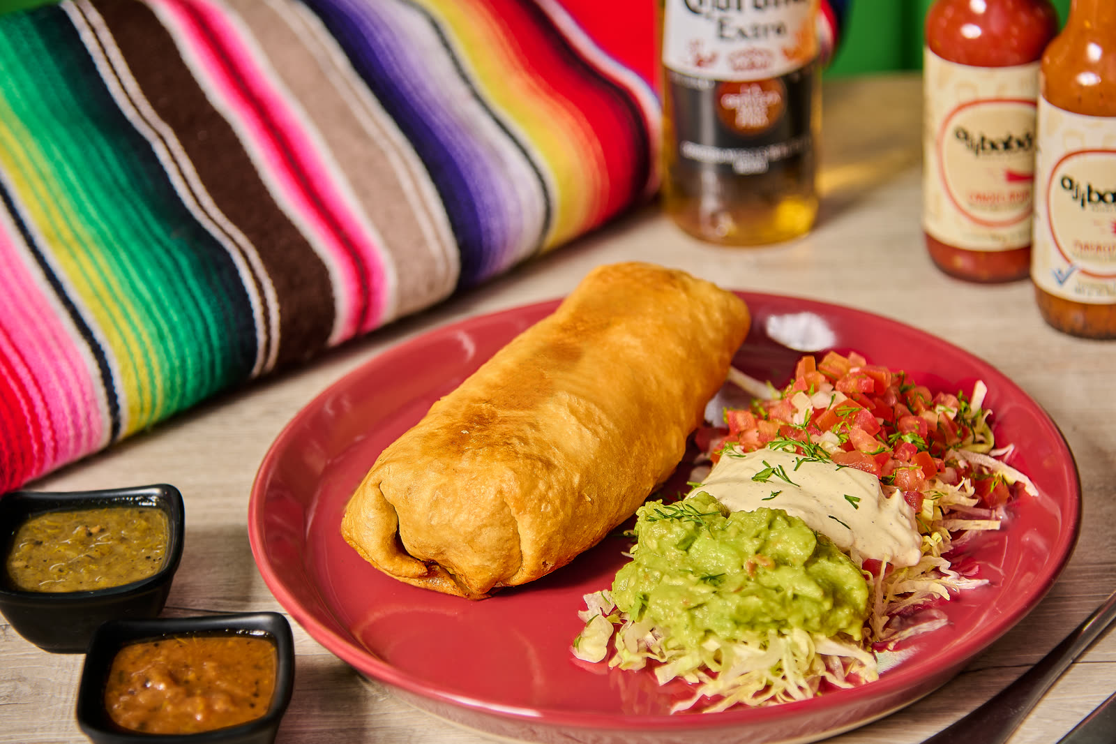 Chimichanga frita con guacamole en Amor al Taco Bogotá